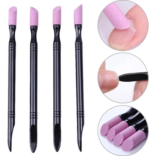 1pcs Quartz Nail Cuticle Pusher Polishing Scrub Pen Dead Skin Remove Trimmer Nail Art Care Pusher Manicure Stick Pedicure Tools