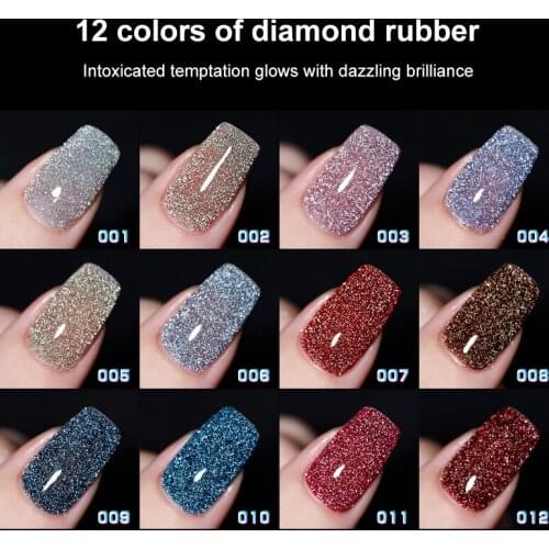 1PC Broken Diamond Glue 5ml Nail Gel Polish UV LED Lamp Glitter Sequins Soak Off UV Gel Varnish Colorful DIY Nail Art Polish