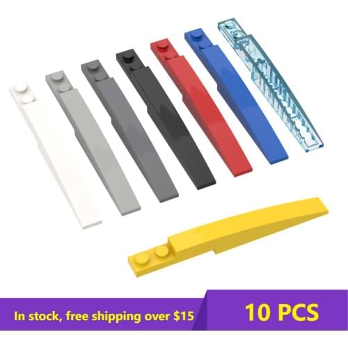 10PCS MOC Brick 13731 85970 1x10 curved brick Building Blocks Parts DIY Educational Classic Brand for Children Gift Toys