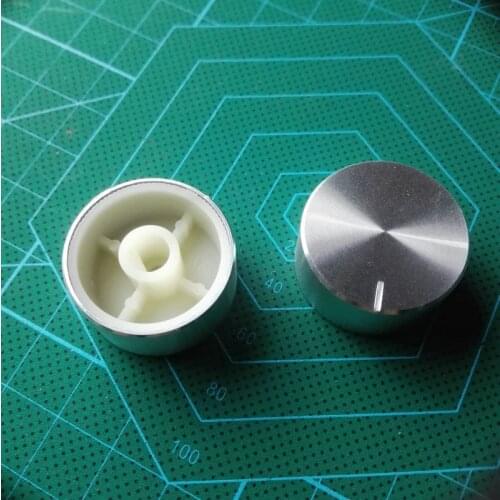 Fast Free Ship 10PCS Silver Semicircle Handle Knob 26*13MM knob cap 180 degrees volume potentiometer knob