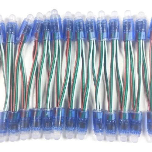 1000pcs 12mm WS2811 2811 IC Full Color Pixel LED Module Light DC 5V input IP68 waterproof RGB color Digital LED Pixel Light