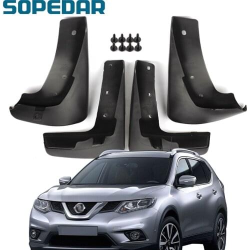 SOPEDAR 4PCS for Nissan X-Trail 2014 2015 2016 2017 Car Mud Flaps Flap Splash Guards Fender Front Rear Wheel Styling Mudguards