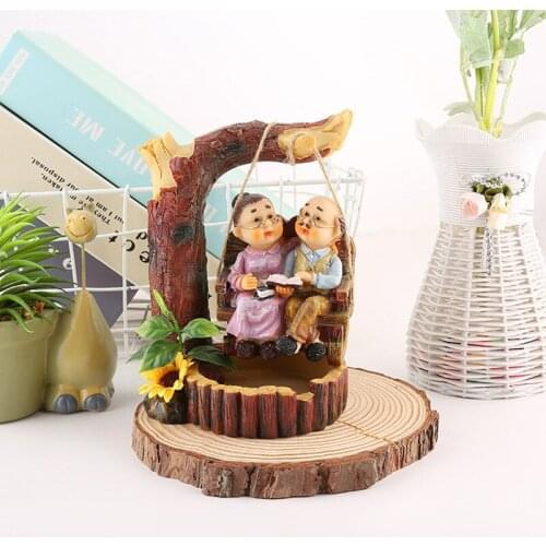 American Wedding Memorial Resin Crafts Tree Stump Love Husband and Wife Ornaments Bedroom Home Decoration Gifts