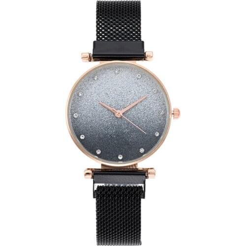 2021 Watch Minimalist Mens Fashion Ultra Starry Sky Magnet Watch Fashion Diamond Mens and Womens Quartz Watch