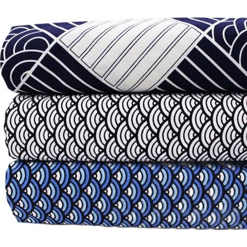 CMCYILING Printed Cotton Fabric For DIY Quilting Sewing Home Textile Cloth Fish Scale Fabric Half Meter