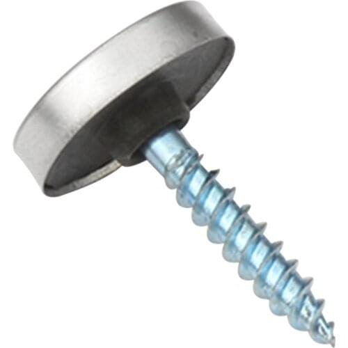 12/14/16/18/20/22/25/30mm Lid Dia. Stainless Steel Advertising Nail Mirror Nail Screw Bolt Glass Decoration Nail 50pcs