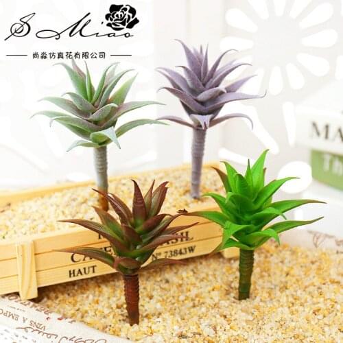 Diy Home Garden Party Decoration Simulation Hard Aloe Succulent Plants Flying Grass Creative Flower Heads No Flowerpot 4pc/lot