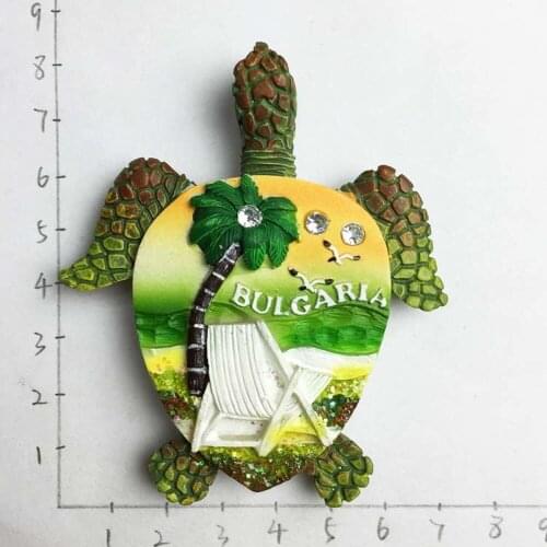 Europe Black Sea Full 3D Bulgaria Turtle Refrigerator Magnet Fridge Magnet Travel Souvenir Home Decoration Accessories