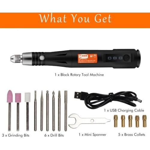 15000rpm USB Engraving Pen Mini Drill Rotary tool With Grinding Accessories Set Multifunction Mini Engraving Pen For Dremel Tool