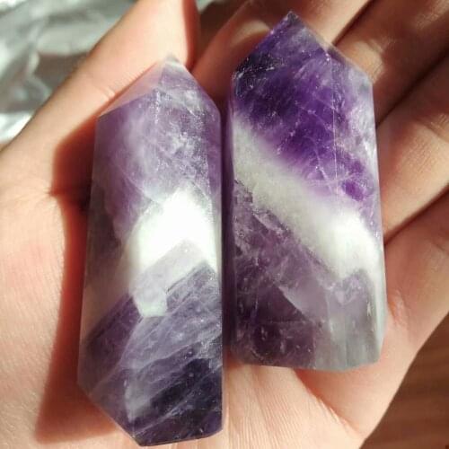 55mm Natural dream amethyst crystal point wand stones and crystals chakra crystal healing quartz crystal tower 1PCS