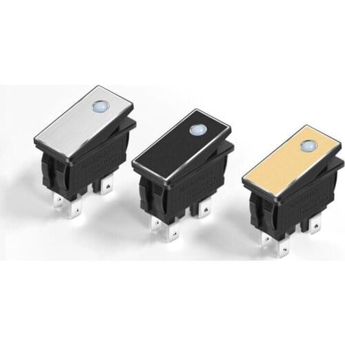 KCD3 Waterproof Rocker Switch 2NO with Light Waterproof 16A High Current Rocker Switch 4 Feet 220v LED Light Power Button Switch