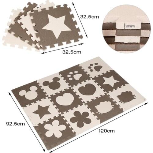 12pcs Baby EVA Foam Puzzle Play Mat Kids Rugs Toys Carpet For Childrens Interlocking Exercise Floor Tiles Each 32cmX32cm wholesa