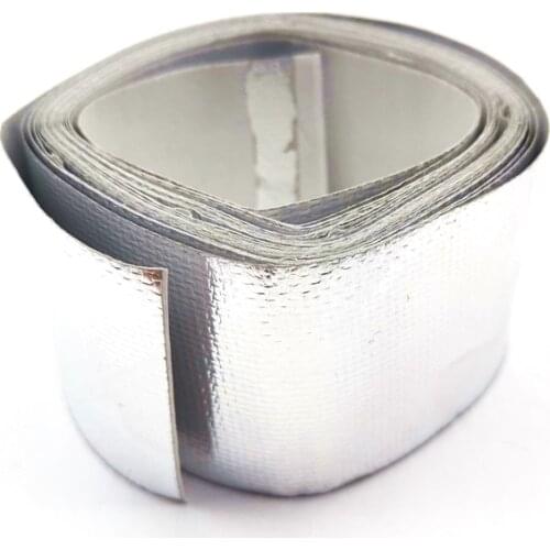 5Pcs Silver Thermal Exhaust Tape Air Intake Heat Insulation Shield Wrap Reflective Heat Barrier Self Adhesive Engine 2 Inch 5M