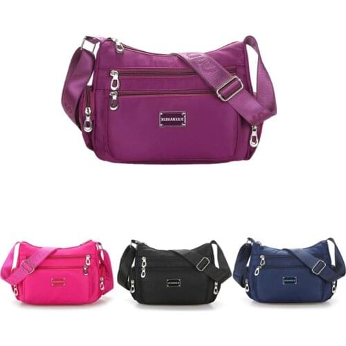 Women Handbag Multi-Functional Bag Womens Shoulder Bag High Quality Durable Waterproof Light Nylon Fabric Messenger Bag Female