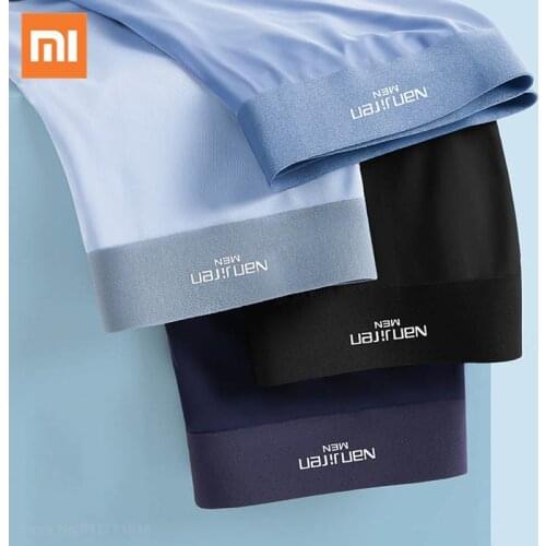 3pcs Xiaomi Miiow Graphene Men Underwear Man Boxer Shorts Man Ice Silk Seamless Underpatns AAA Antibacterial Breather Underpants