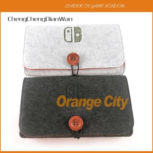 For Switch Lite NS Host Small Gray Wolf Cloth Storage Bag With Game Card Slot Double Storage Protection Bag
