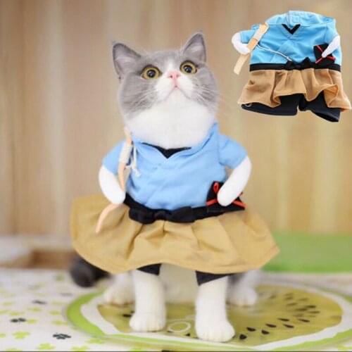 Pet Clothes French Bulldog English Shorthair Cat Funny Makeover Turned Into Blue Taro Clothes Pet Funny Clothes On Both Feet