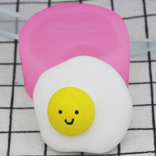 P1062 pouch egg-shaped silicone mold DIY smile face car outlet aromatherapy plaster mould kitchen tool