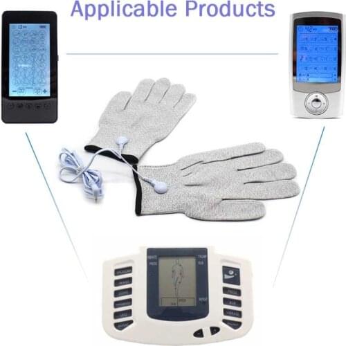 2Pcs Massage Gloves With Cable Magic Pulse Conductive For TENS Health Care Machines Electric Acupuncture Physiotherapy Massager