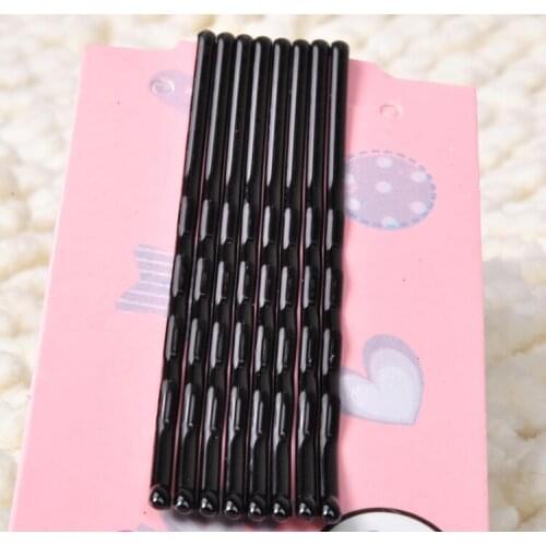 Practical Simple Black Hairpin Metal Paint A Word U Wholesale Horizontal Clip Hair Clip Bang Sale
