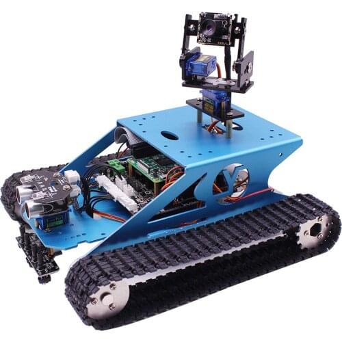 Professional Raspberry Pi Tank Smart Robotic Kit WiFi Wireless Video Programming Electronic Toy DIY Robot Kit for Kids Adults