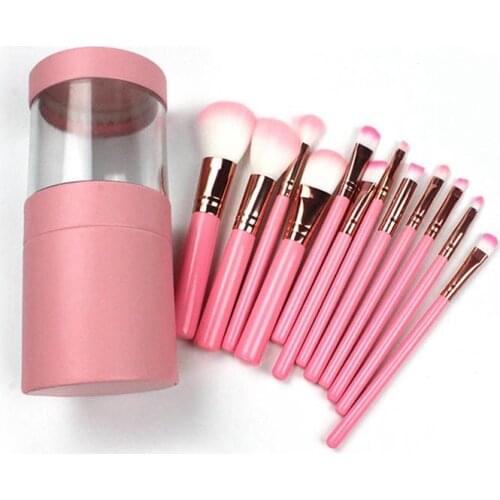 Transparent Makeup Barrel Empty Storage Container Lipstick Tweezer Makeup Brush Holder Case Makeup Brushes Lipstick Box