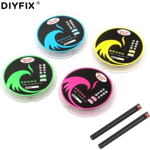 DIYFIX 100m LCD Screen Separation Wire Cutting Line Handle Mobile Phone Repair Tools for iPhone Samsung CellPhone 0.04-0.08mm