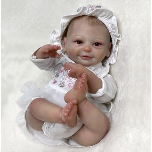 50cm Reborn Baby Doll Realistic Newborn Baby Open Eyes Full Body Painting Reborn Doll Toys for Children