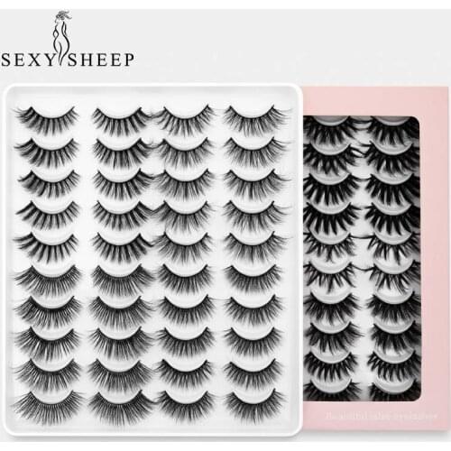 SEXYSHEEP 5/8/20 pairs 3D Mink Lashes Natural False Eyelashes Dramatic Volume Fake Lashes Makeup Eyelash Extension Silk Eyelash