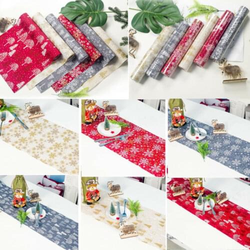 Printed Christmas Tablecloths Dining Table Covers Tapestry Xmas Home Decorations Table Runner New