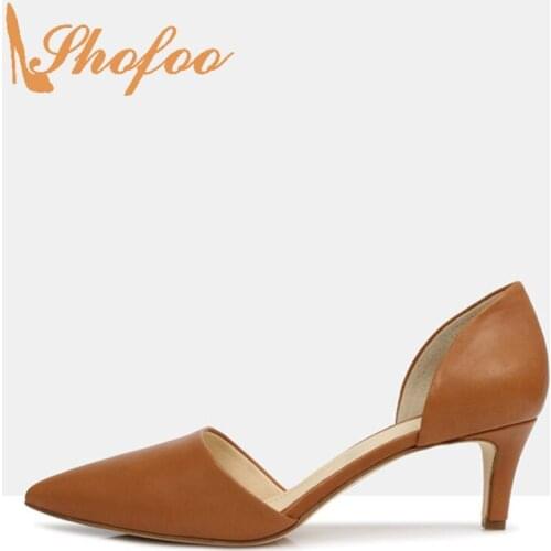 Shofoo Women's Shoes With A Glass Heel