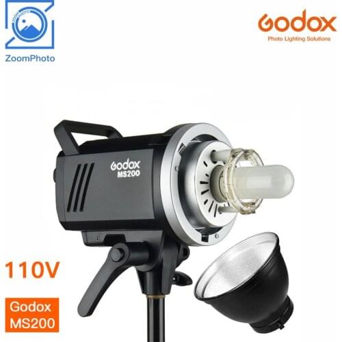 Godox MS200 110V 220V Studio Flash Strobe 200W GN53 5600K For Bowens Mount Monolight 2.4G Wireless System