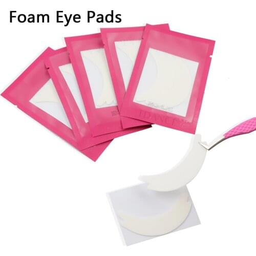 TDANCE 50Pcs Foam Eye Pads Extension Stickers Adhesive Tape Makeup Beauty Tool Flower Shape Under Eye Pads