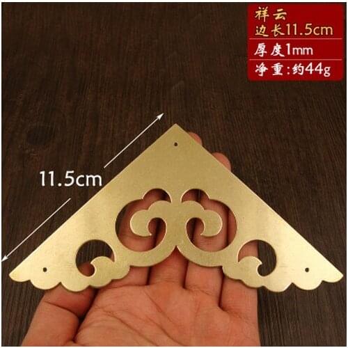 Corner Brackets Chinese style antique copper jewelry box door corner angle copper decorative trim A4