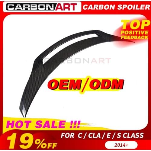 Rear Spoiler For mercedez CLA C E S Class W117 W205 W213 W222 W238 ABS Spoiler Car Rear Wing Rear Trunk Spoiler