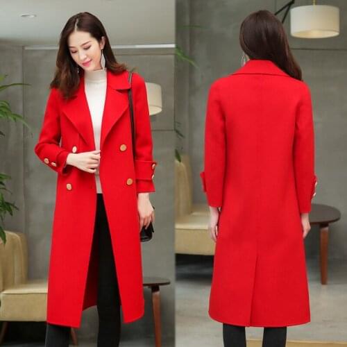 Double Side Wool Coat Female Korean 2020 Autumn Winter Jacket Woolen Coats and Jackets Women Outwear MY