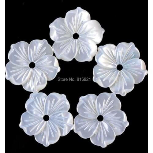 10 pieces/lot ) New 18x2mm MOP Mother of Pearl Carving Natural Shell Beads Flower Pendant focal Beads Charms