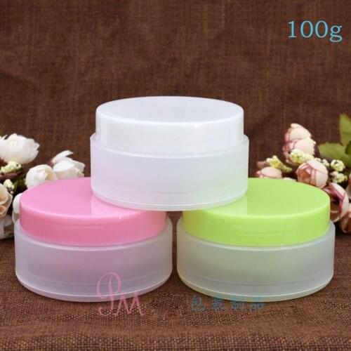 100g Refillable Cream Bottle PP Plastic Empty Makeup Jar Pot Travel Face Cream/Lotion/Cosmetic Container 20pcs/lot