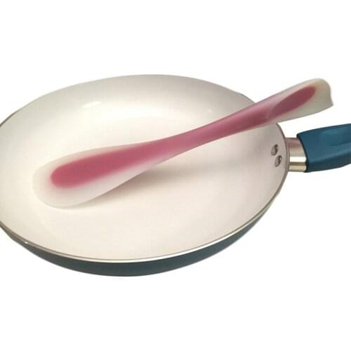 2 in 1 Dual Sided Silicone Spatula Spoon Heat Resistant Translucent With Spoon Type Scraper Cream Spatula Fondant Baking Tools