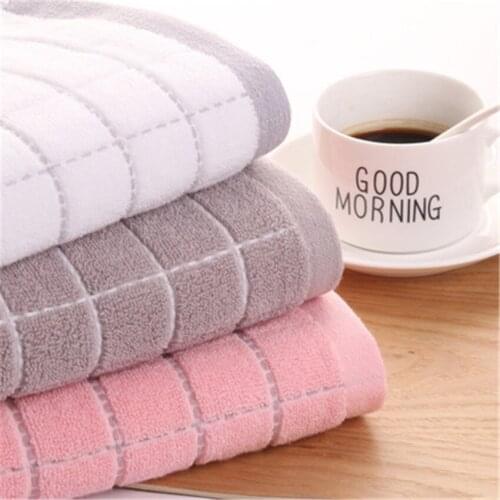 3Pcs/lot Super Absorbent Face Towels Cotton Plaid Face Towels 34*75Cm Cloth Bathroom Gift for Adults for Home Hotel