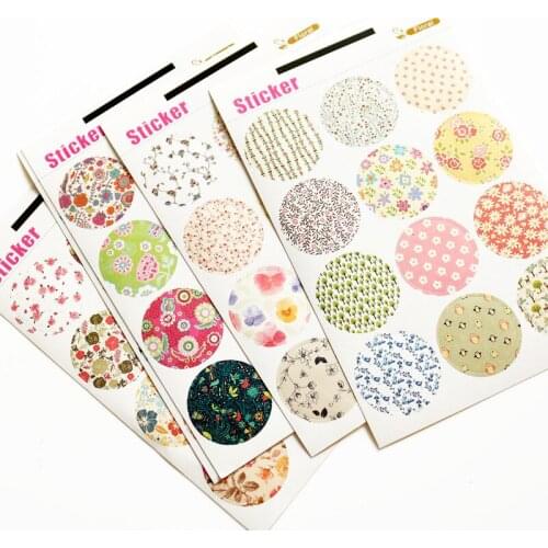 600pcs Gift Sealing Stickers Round Flower Mix Design Paper Labels Wedding Party Gift Bag Decoration DIY Packing Stickers