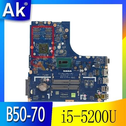 Akemy ZIWB2 ZIWB3 ZIWE1 LA-B091P For lenovo B50-70 Laptop motherboard SR23Y i5-5200U
