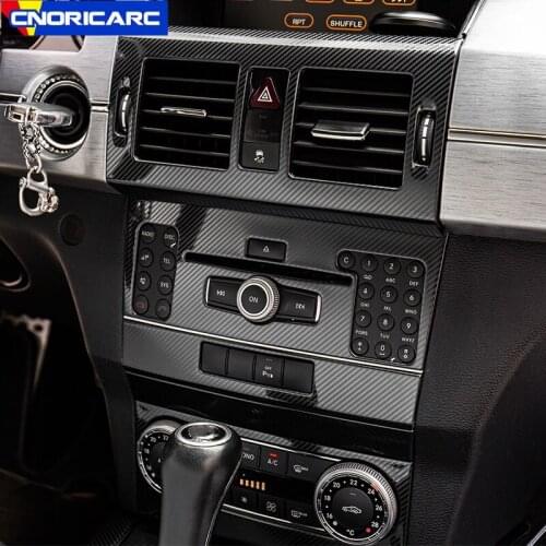 Car Center Console Handrest Gear Shift Frame Stickers Trim For Mercedes Benz GLK X204 2008-15 LHD Air Conditioning Vent Decals