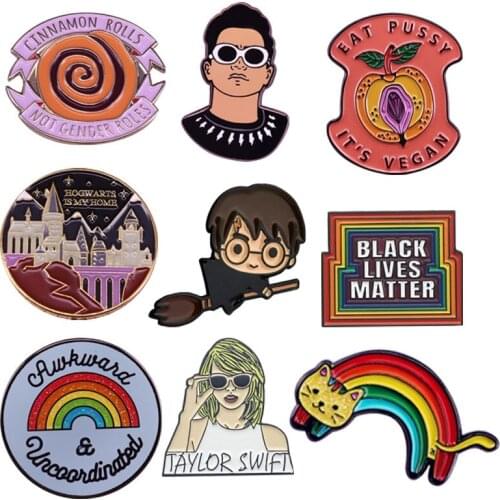 Cute Anime Figure Hard Enamel Pins Magic Brooches Women Men Lapel Badges Backpack Collar Fashion Jewelry Gifts For Kids Friend