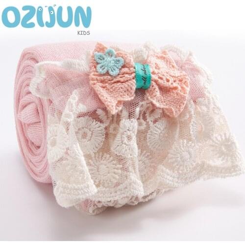 Spring Autumn Children Girls Cotton Pants Lace Butterfly Princess Kids Baby Comfortable Leggings