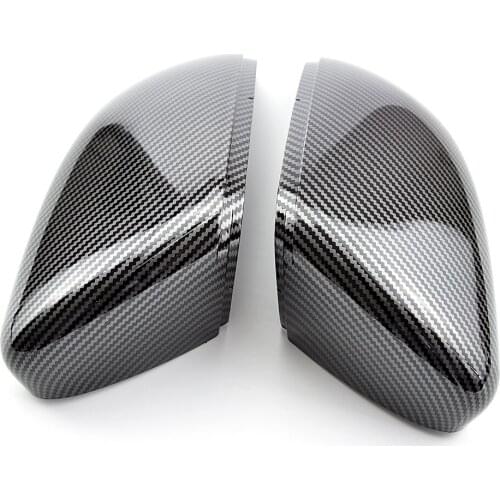 For Volkswagen Golf 6 2008-2012 Touran 2011-2014 One Pair Carbon Fiber Car Rearview Mirror Cover Cap Car Accessories
