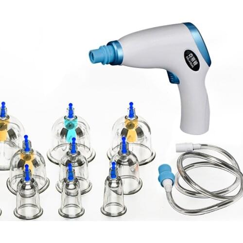 Electronic Vacuum Cupping 12 Cans Electric Gun Device Suction Ventosa Terapia Household Pumping Type Scraping Instrument Large