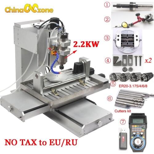 5 axis cnc router machine CNC 6040 2.2KW water cooling system CNC milling carving engraving machine CNC factory directly sell
