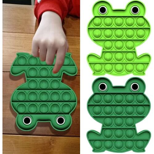 Frog Shape Toy Push Bubble Autism Needs Squishy Antistress Reliever Sensory Toys for Adult Child