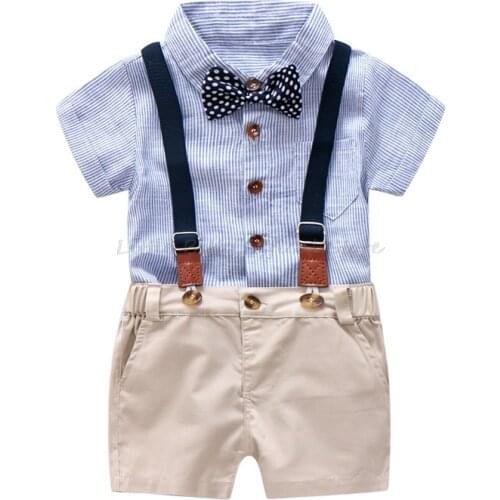 Summer Baby Stripes Romper Sets Infant Baby Clothing Suits Newborn Baby Girl Clothes Baby Boy Summer Clothes